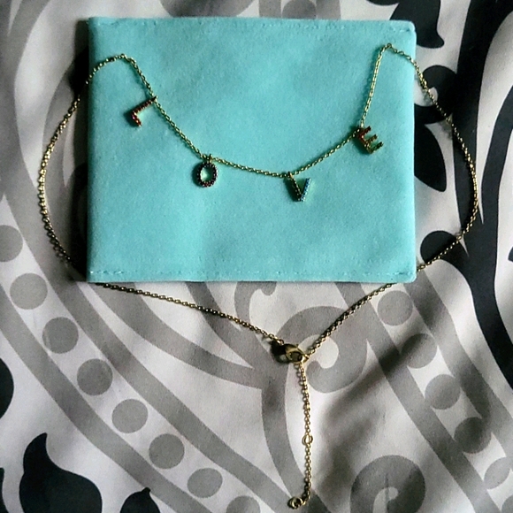 LOVE Gold Rainbow Necklace - Picture 3 of 4